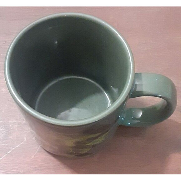 Marines military coffee mug with yellow print Semper Fidelis Green Camo Ceramic - Picture 4 of 5